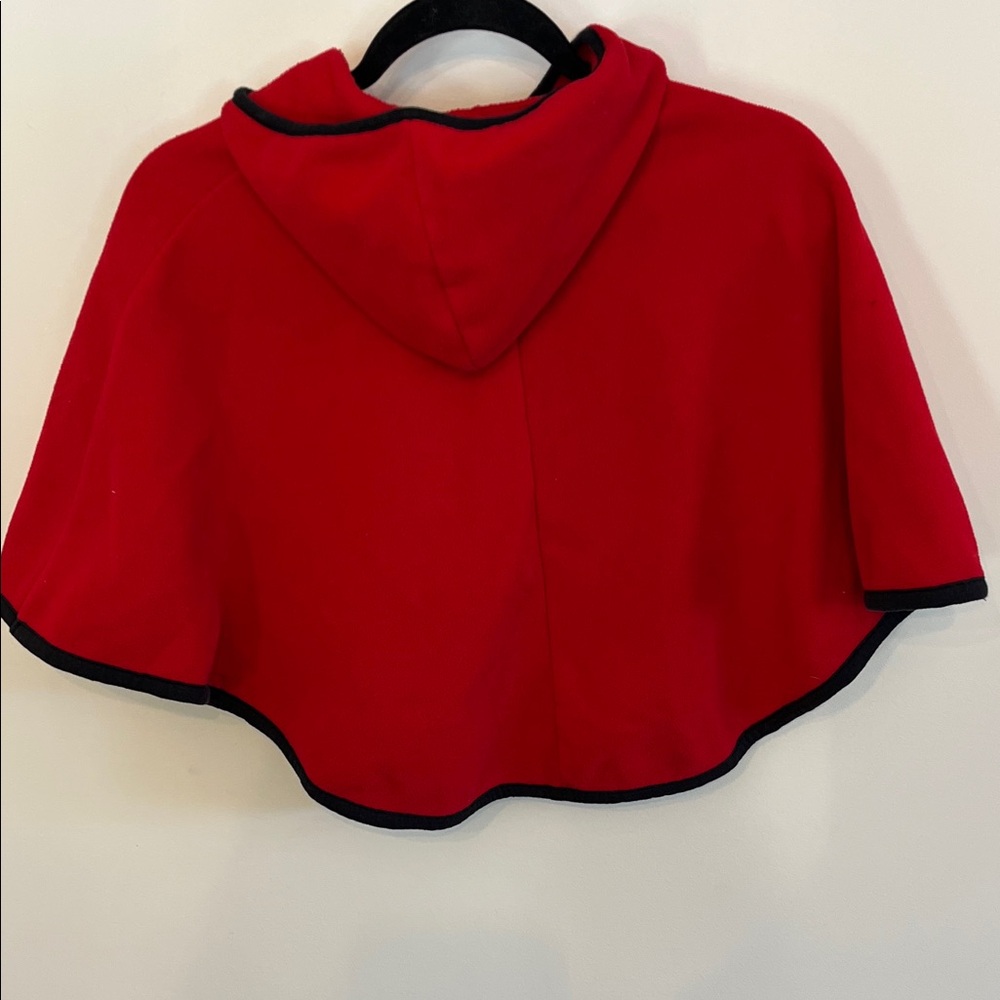 Good Lad Red Hooded Poncho with Black Dog Accent - Picture 3 of 3